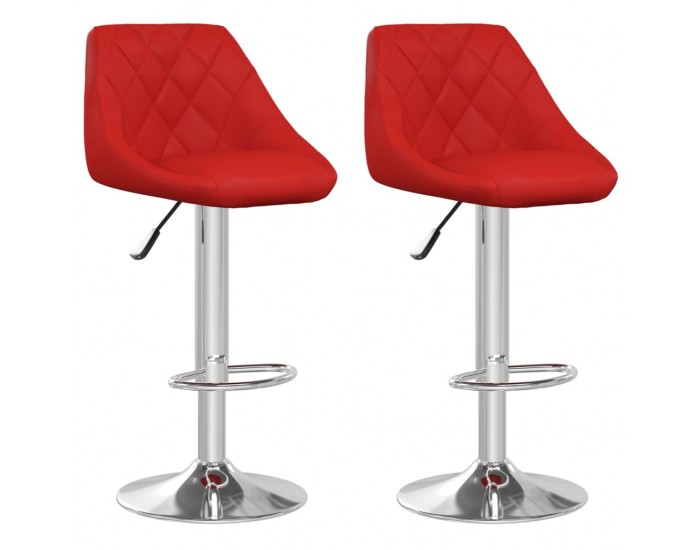 Sonata H Бар табуретки, 2 бр, виненочервени, изкуствена кожа Sonata H Бар табуретки, 2 бр, виненочервени, изкуствена кожа