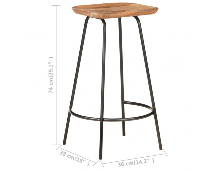 Sonata H Бар табуретки, 2 бр, акациево дърво масив Sonata H Бар табуретки, 2 бр, акациево дърво масив
