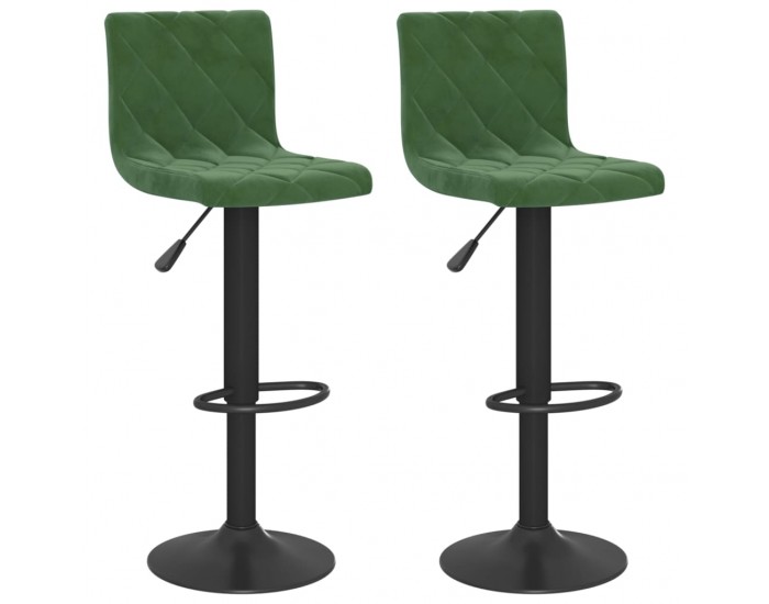 Sonata H Бар табуретки, 2 бр, тъмнозелени, кадифе Sonata H Бар табуретки, 2 бр, тъмнозелени, кадифе