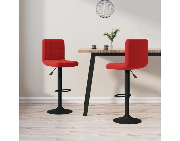 Sonata H Бар табуретки, 2 бр, виненочервени, кадифе