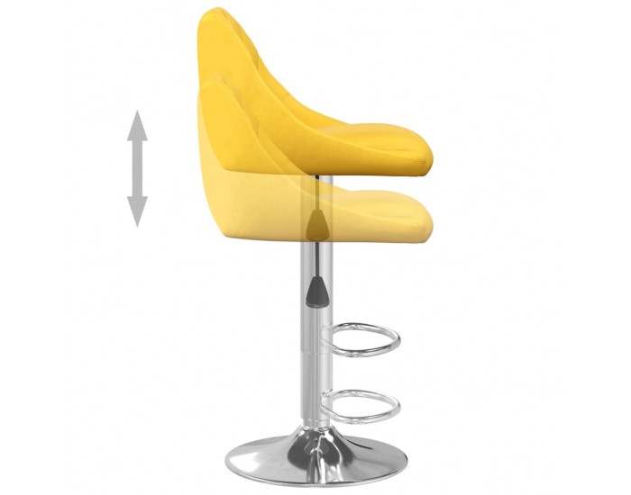 Sonata H Бар табуретка, горчица жълто, кадифе Sonata H Бар табуретка, горчица жълто, кадифе