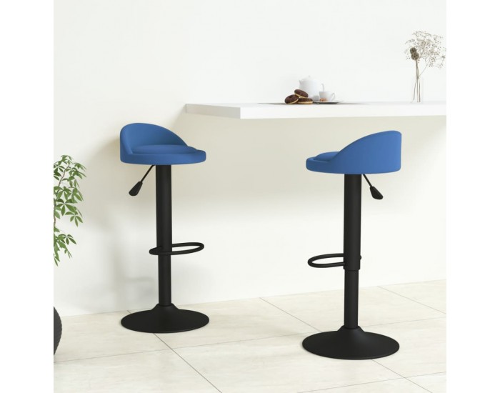 Sonata H Бар табуретки, 2 бр, сини, кадифе Sonata H Бар табуретки, 2 бр, сини, кадифе
