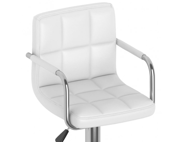 Sonata H Бар табуретки, 2 бр, бели, изкуствена кожа