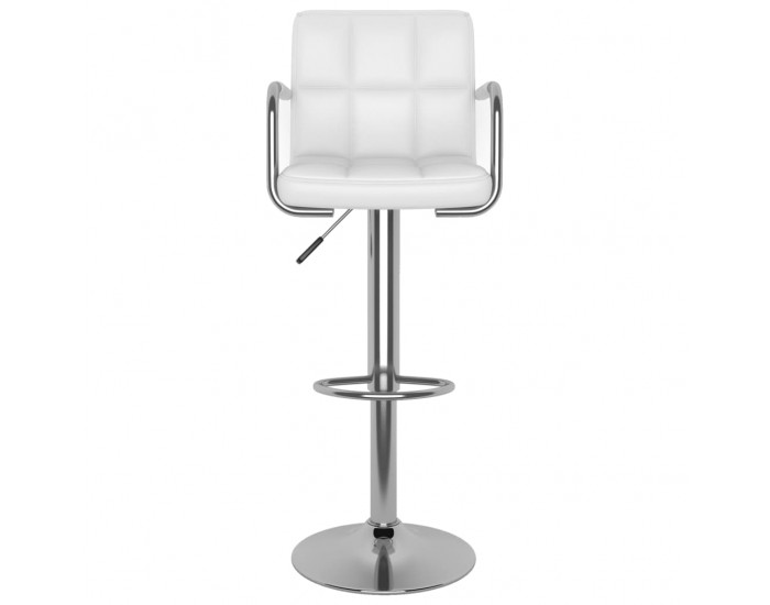 Sonata H Бар табуретки, 2 бр, бели, изкуствена кожа