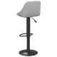 Sonata H Бар табуретки, 2 бр, светлосиви, кадифе