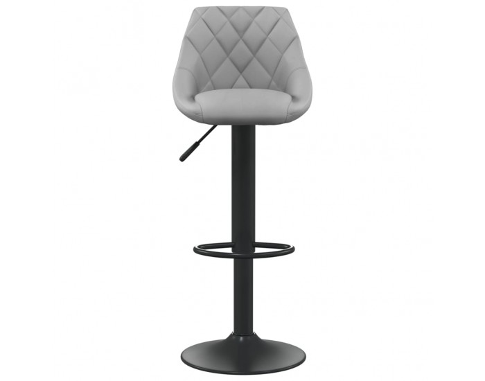 Sonata H Бар табуретки, 2 бр, светлосиви, кадифе