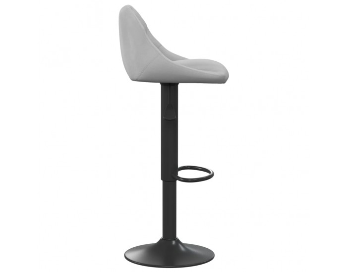Sonata H Бар табуретки, 2 бр, светлосиви, кадифе