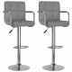 Sonata H Бар табуретки, 2 бр, сиви, изкуствена кожа