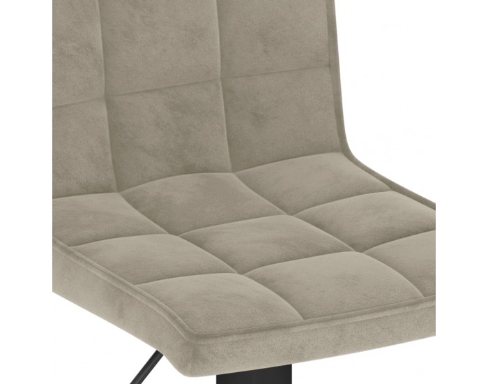 Sonata H Бар табуретки, 2 бр, светлосиви, кадифе Sonata H Бар табуретки, 2 бр, светлосиви, кадифе