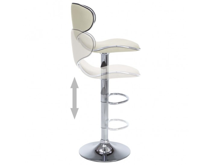 Sonata H Бар табуретки, 2 бр, кремави, изкуствена кожа Sonata H Бар табуретки, 2 бр, кремави, изкуствена кожа