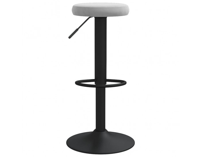 Sonata H Бар табуретки, 2 бр, светлосиви, кадифе