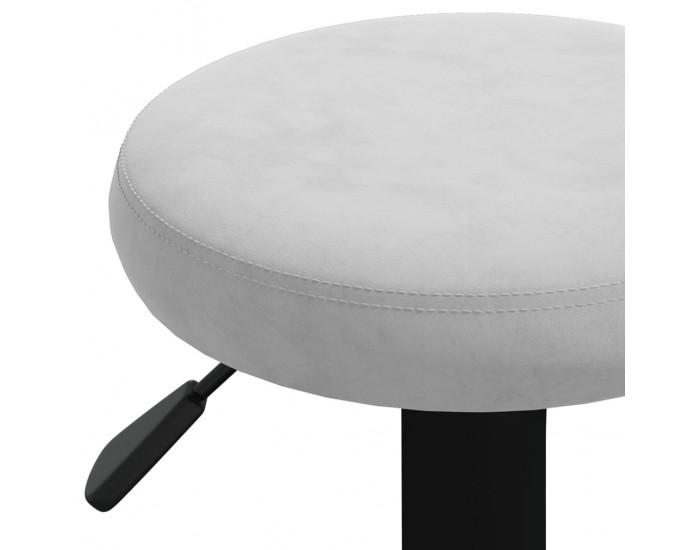 Sonata H Бар табуретки, 2 бр, светлосиви, кадифе