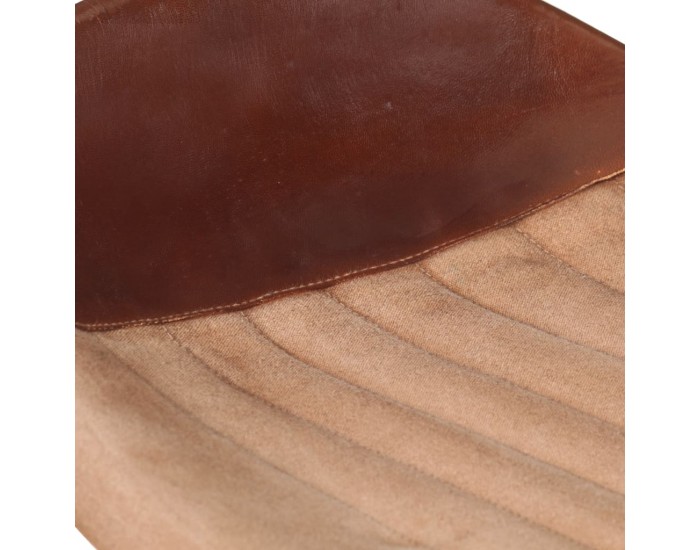 Sonata H Бар табуретки, 4 бр, кафяви, естествена кожа