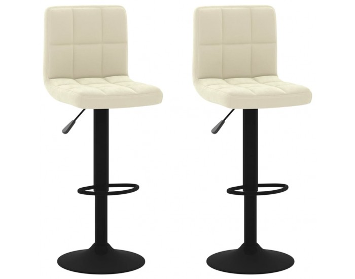 Sonata H Бар табуретки, 2 бр, кремави, кадифе Sonata H Бар табуретки, 2 бр, кремави, кадифе