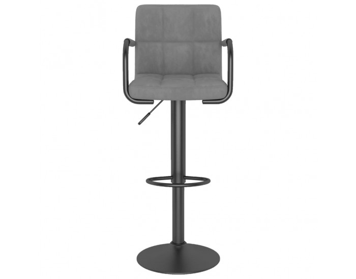 Sonata H Бар табуретка, светлосива, кадифе