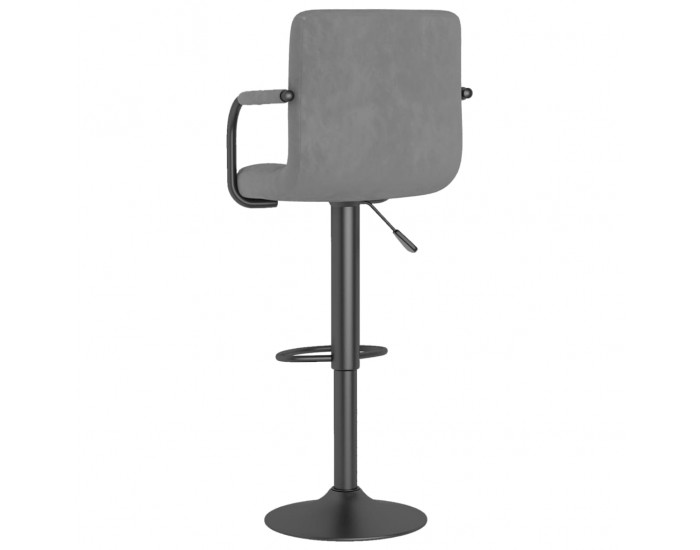 Sonata H Бар табуретка, светлосива, кадифе