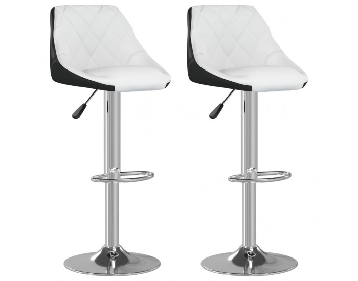 Sonata H Бар табуретки, 2 бр, бяло и черно, изкуствена кожа Sonata H Бар табуретки, 2 бр, бяло и черно, изкуствена кожа