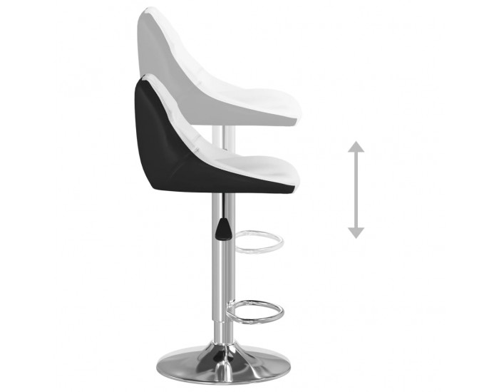 Sonata H Бар табуретки, 2 бр, бяло и черно, изкуствена кожа Sonata H Бар табуретки, 2 бр, бяло и черно, изкуствена кожа