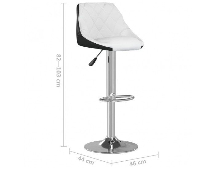 Sonata H Бар табуретки, 2 бр, бяло и черно, изкуствена кожа Sonata H Бар табуретки, 2 бр, бяло и черно, изкуствена кожа