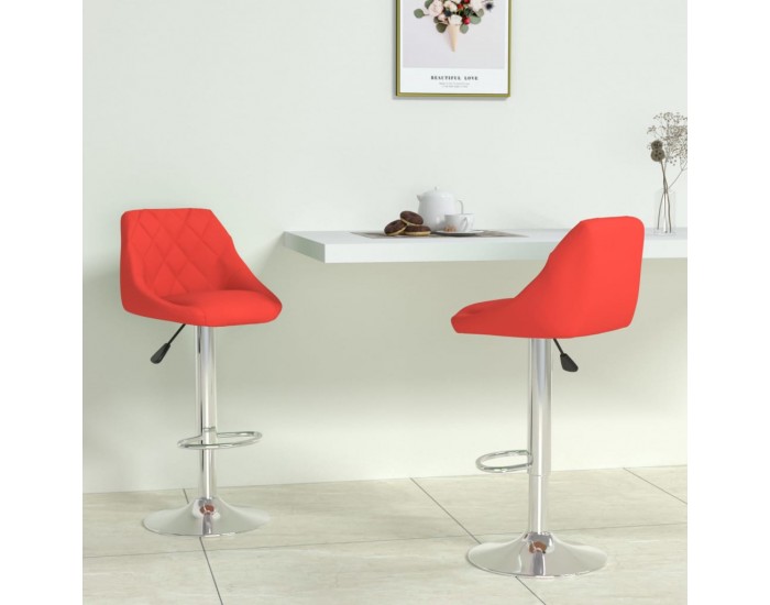 Sonata H Бар табуретки, 2 бр, червени, изкуствена кожа