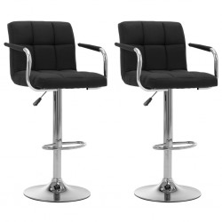 Sonata H Бар столове, 2 бр, черни, текстил Sonata H Бар столове, 2 бр, черни, текстил - Бар столове