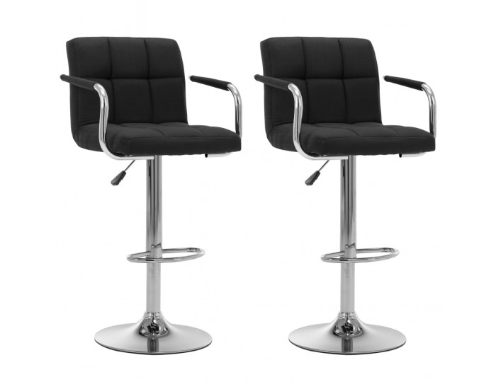 Sonata H Бар столове, 2 бр, черни, текстил