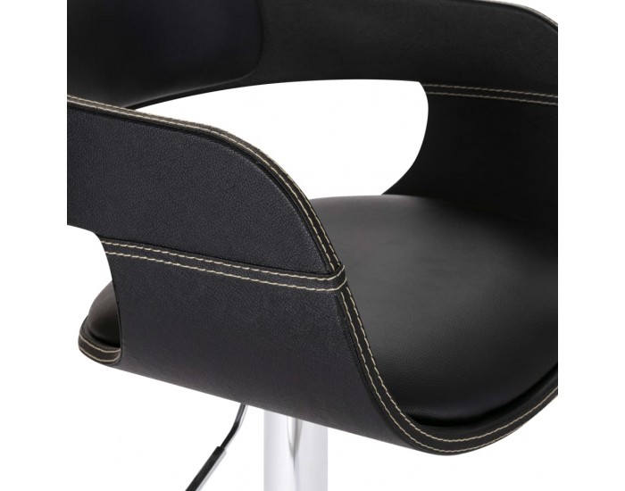 Sonata H Бар табуретка, черна, изкуствена кожа