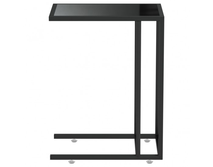 Sonata H Странична маса за компютър, черна, 50x35x65 см, закалено стъкло