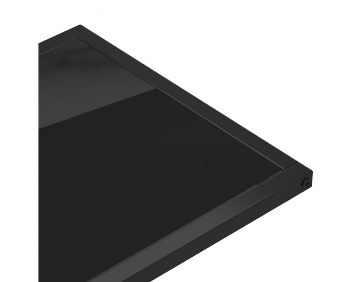 Sonata H Странична маса за компютър, черна, 50x35x65 см, закалено стъкло