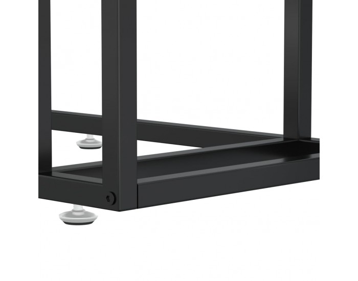 Sonata H Странична маса за компютър, бял мрамор, 50x35x65 см, стъкло