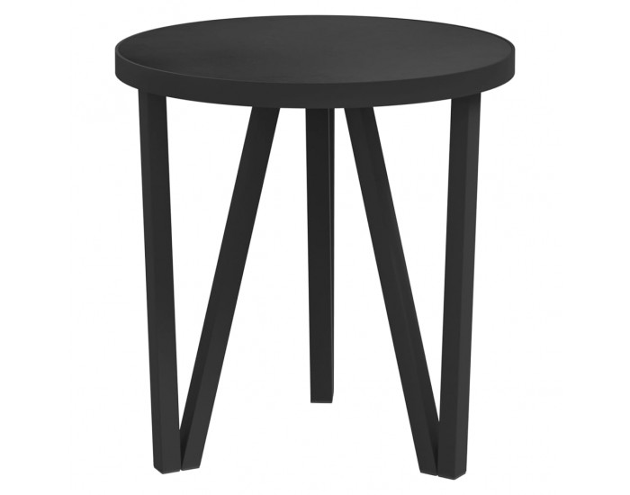 Sonata H Маса за чай, черна, Ø35 см, МДФ