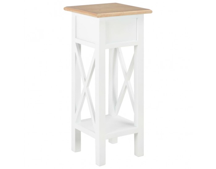 Sonata H Помощна маса, бяла, 27x27x65,5 см, дървена