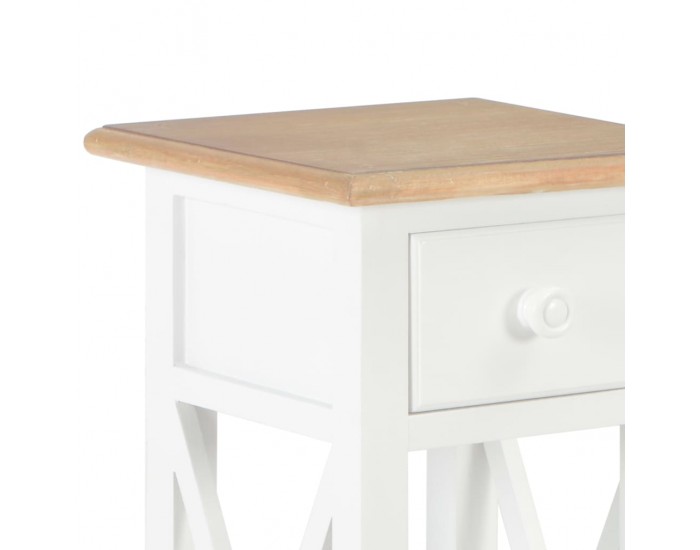 Sonata H Помощна маса, бяла, 27x27x65,5 см, дървена