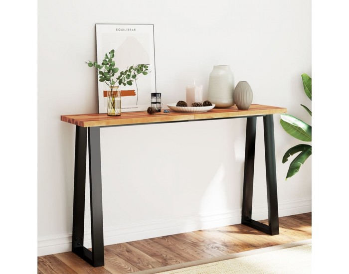 Sonata H Трапезна маса с жив ръб 140x40x80 см масивна акация