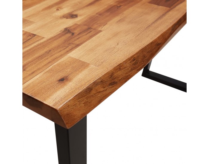 Sonata H Трапезна маса с жив ръб 140x40x80 см масивна акация