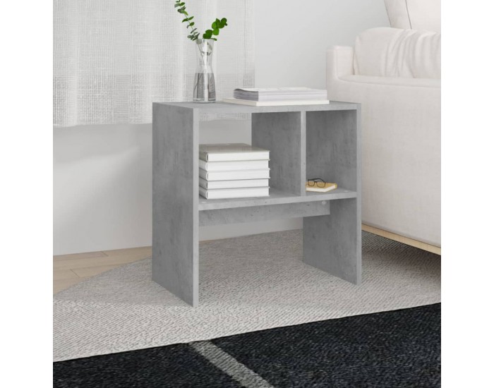 Sonata H Странична маса, бетонно сива, 50x30x50 см, инженерно дърво