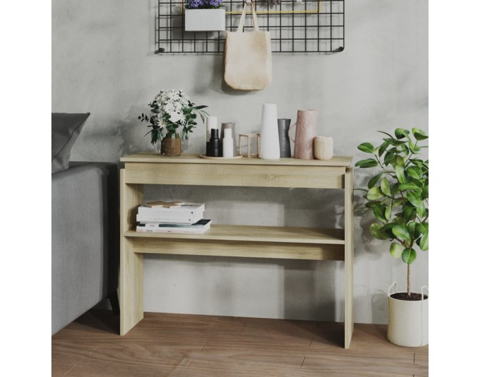 Sonata H Конзолна маса, дъб сонома, 102x30x80 см, инженерно дърво