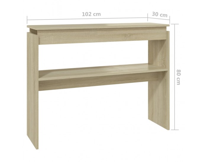 Sonata H Конзолна маса, дъб сонома, 102x30x80 см, инженерно дърво