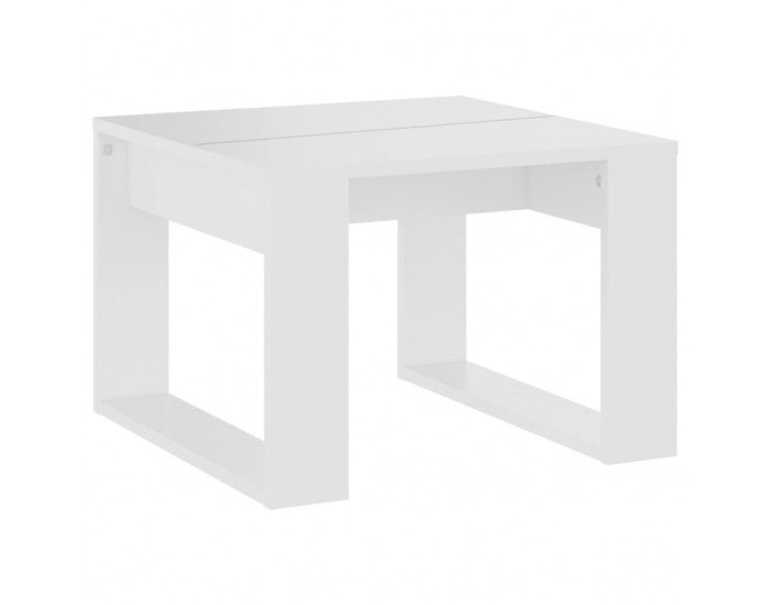 Sonata H Странична маса, бяла, 50x50x35 см, инженерно дърво