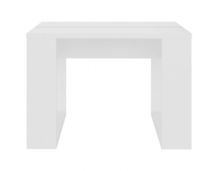 Sonata H Странична маса, бяла, 50x50x35 см, инженерно дърво