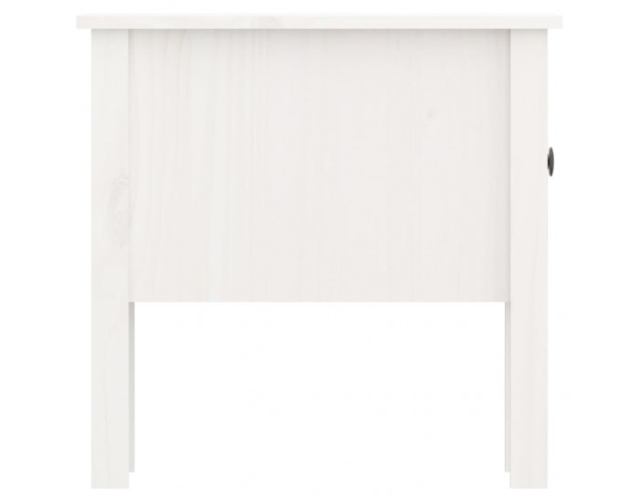 Sonata H Странични масички, 2 бр, бели, 50x50x49 см, борово дърво масив