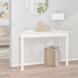 Sonata H Конзолна маса бяла 110x40x75 см борово дърво масив - Маси