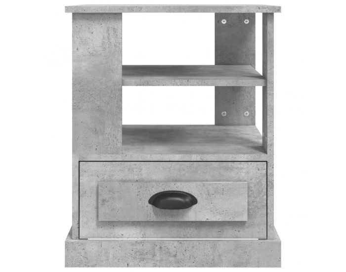 Sonata H Странична маса, бетонно сива, 50x50x60 см, инженерно дърво