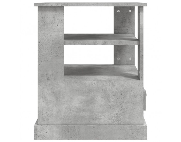 Sonata H Странична маса, бетонно сива, 50x50x60 см, инженерно дърво