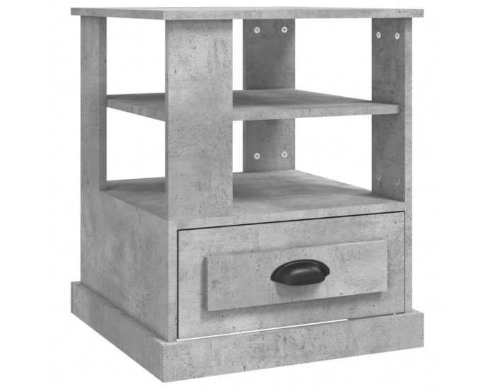 Sonata H Странична маса, бетонно сива, 50x50x60 см, инженерно дърво