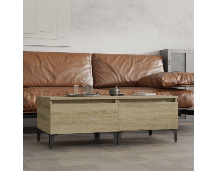 Sonata H Странични маси, 2 бр, Дъб сонома, 50x46x35 см, инженерно дърво