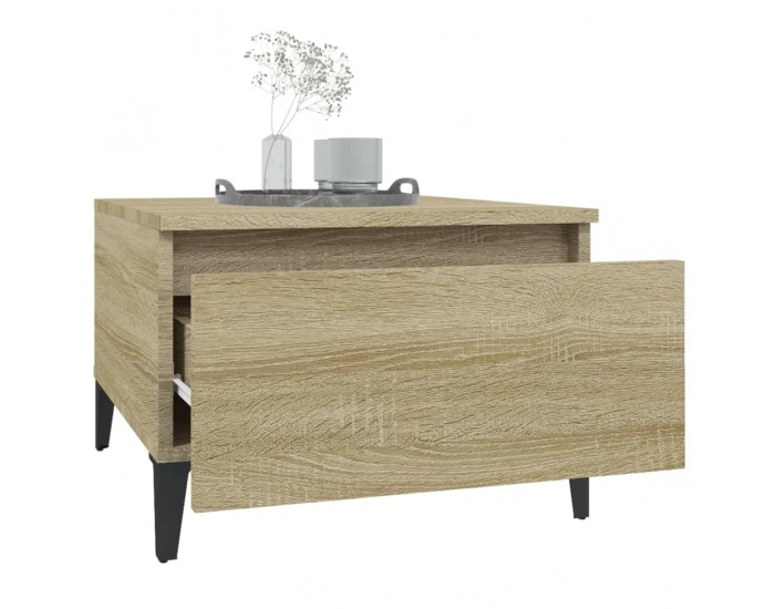 Sonata H Странични маси, 2 бр, Дъб сонома, 50x46x35 см, инженерно дърво