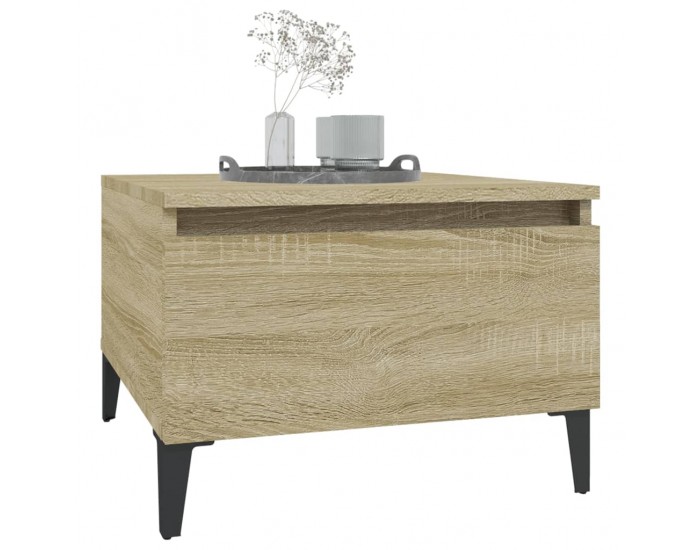 Sonata H Странични маси, 2 бр, Дъб сонома, 50x46x35 см, инженерно дърво