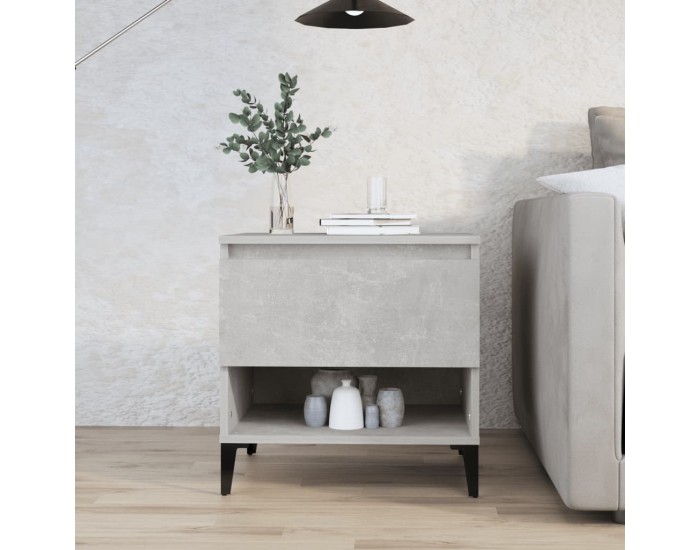 Sonata H Странична маса, бетонно сива, 50x46x50 см, инженерно дърво