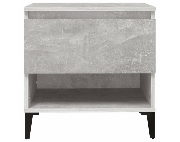 Sonata H Странична маса, бетонно сива, 50x46x50 см, инженерно дърво